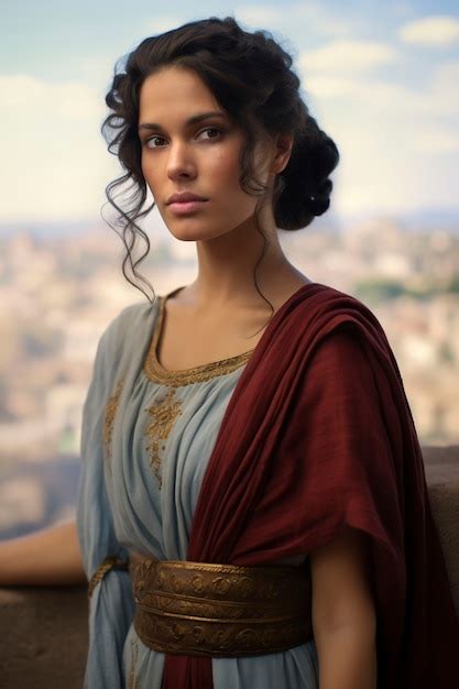 portrait  ancient roman woman ai generated image