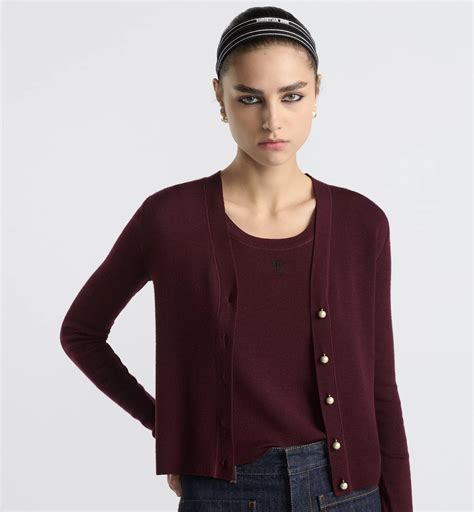 Twinset Breisel van pruimkleurig kasjmier en zijde | DIOR