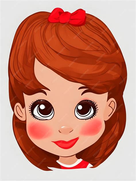 Desenhos De Rosto De Meninas - Vetor 2d de rosto de menina dos desenhos animados com fundo branco ...