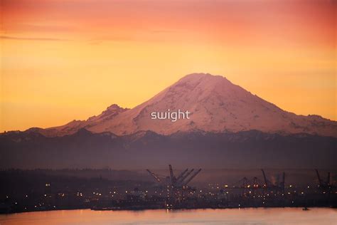 "Mt. Rainier at Sunrise" by swight | Redbubble