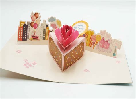 how to make a birthday cake pop up card