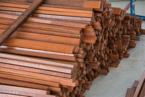 Natural Wood Lath for Construction Stock Image - Image of carpentery ...