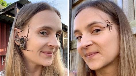 Woman Lets Spiders Crawl On Face - YouTube