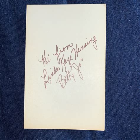 Linda Kaye Henning color postcard pre-printed signature promo Petticoat