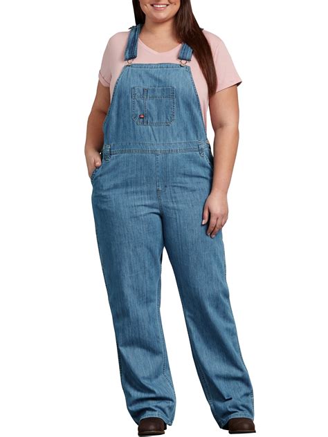 Women's Plus Size Denim Bib Overall - Walmart.com