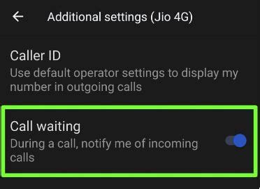 enable call waiting  android