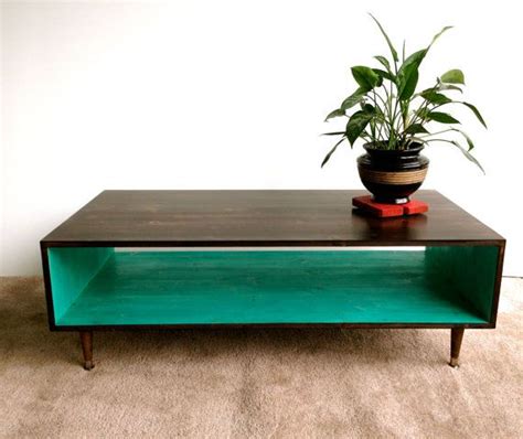 Handmade Coffee Table Mid Century Modern TEAL by TinyLionsDesigns ...