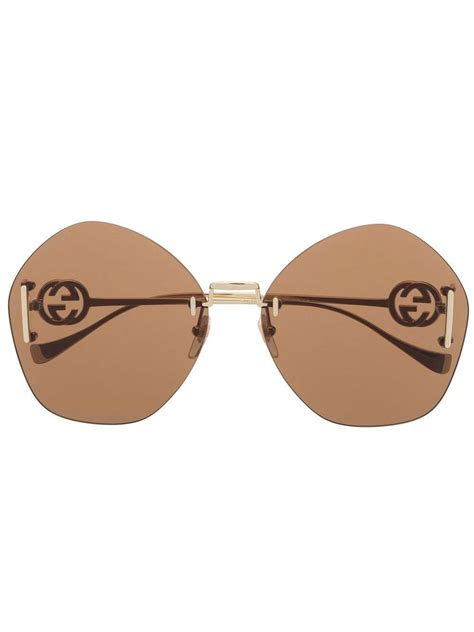 Gucci Round-frame Sunglasses - Gold | Editorialist