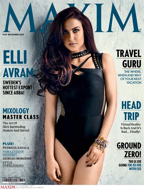 Elli Avram Hottest Ever Photoshoot for Maxim India December 2015