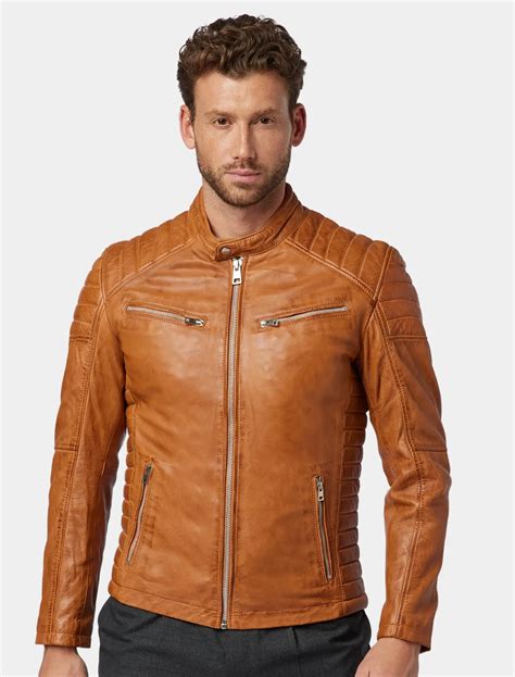 mens quilted leather jacket - Mens Leather Wear