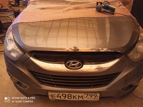 Ремонт капота (ржавчина) — Hyundai ix35, 2 л, 2011 года | кузовной ...
