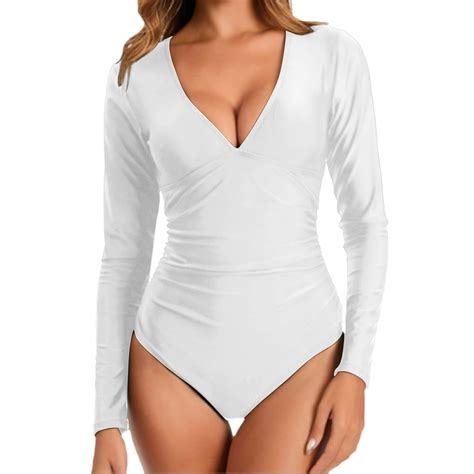 QYZEU Swimsuits for Women 2024 One Piece Deep V Summer Bikini Swimsuit