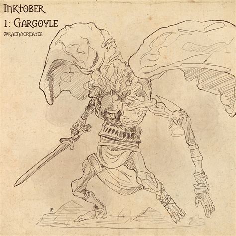ArtStation - Inktober 1 - Gargoyle
