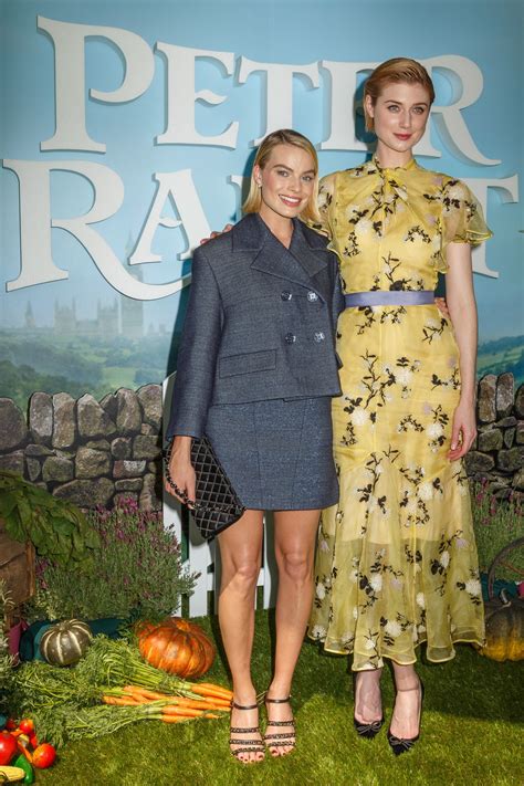 MARGOT ROBBIE and ELIZABETH DEBICKI at Peter Rabbit Premiere at Moore