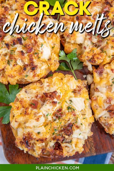 Crack Chicken Melts - Plain Chicken
