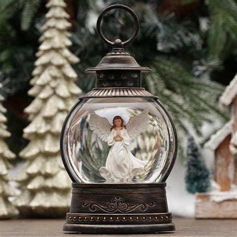 Amazon.com: Christmas Lantern, Angels Snow Globe with 6H Timer, Lighted