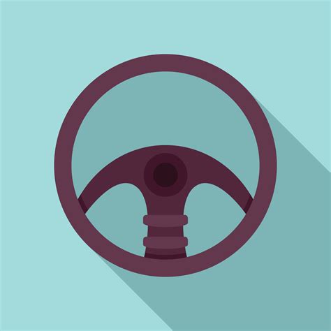 Hand steering wheel icon, flat style 14668383 Vector Art at Vecteezy