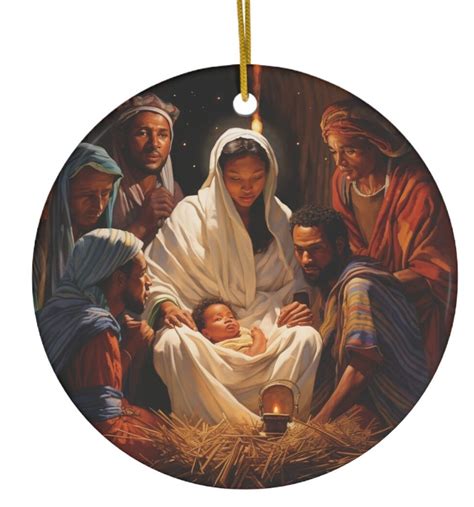 African American Nativity Scene Ceramic Ornament - Etsy