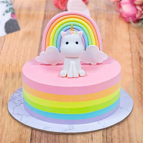 Rainbow Unicorn Cake - Luv Flower & Cake