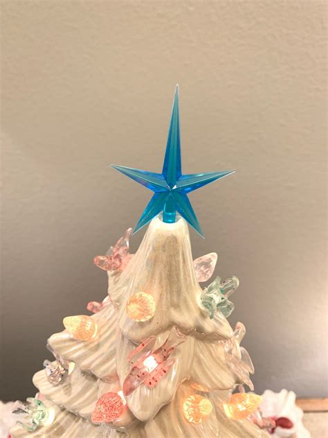 Vintage Ceramic Christmas Tree Star Toppers choose Color & - Etsy