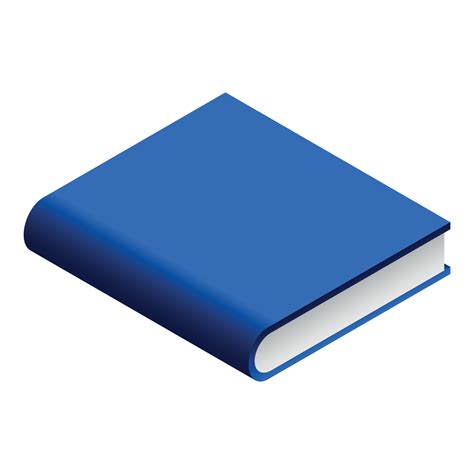 Blue book icon, isometric style 14360796 Vector Art at Vecteezy