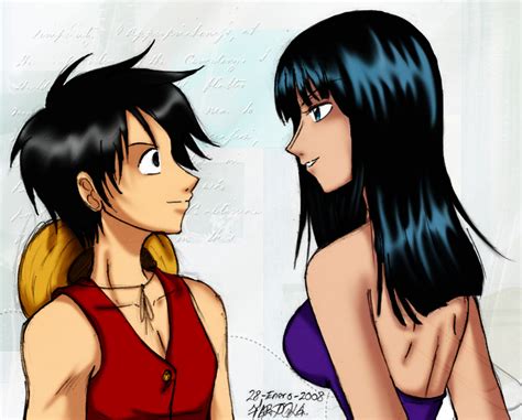 luffy  robin  misadn  deviantart