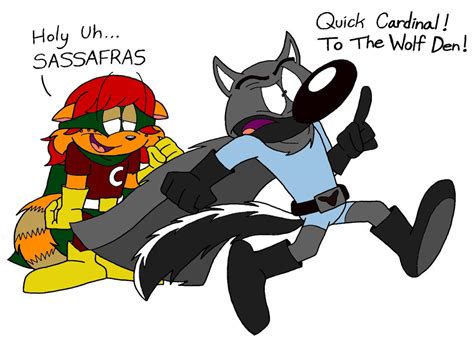 Wolf Skunk And Cardinal by IrishBecky on DeviantArt