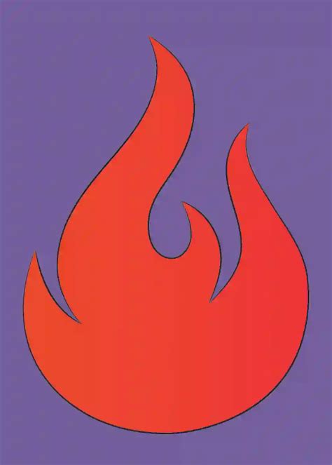 how to draw fire step by step