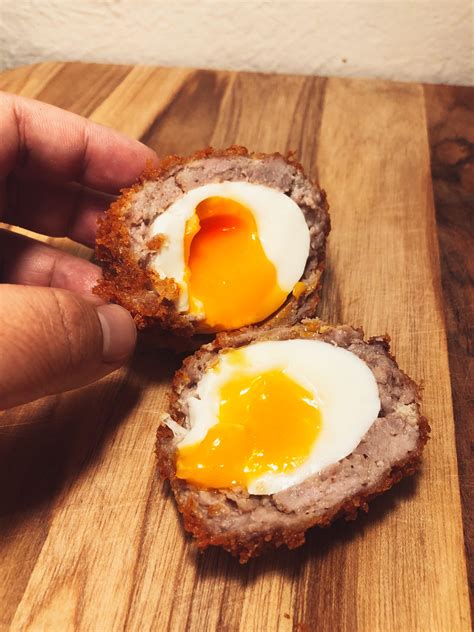 [Homemade] Runny Scotch Eggs : r/food