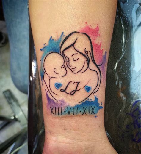 Cute Mom And Baby Tattoos