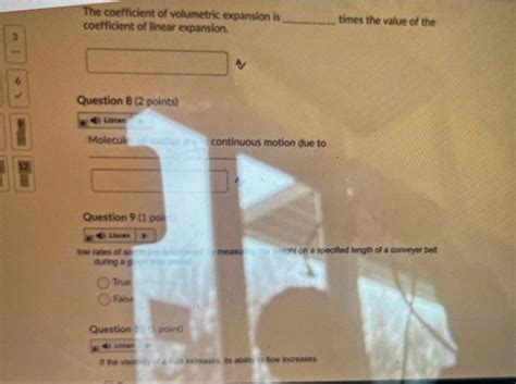 Solved The coefficient of volumetric expansion is | Chegg.com 