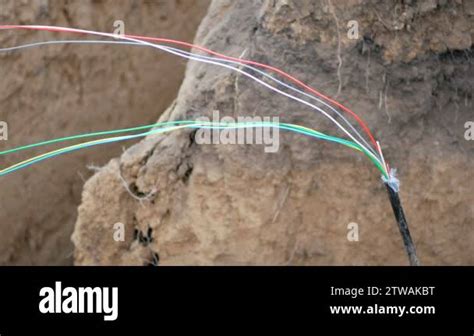 cable drum  fiber optic cable stock  footage hd