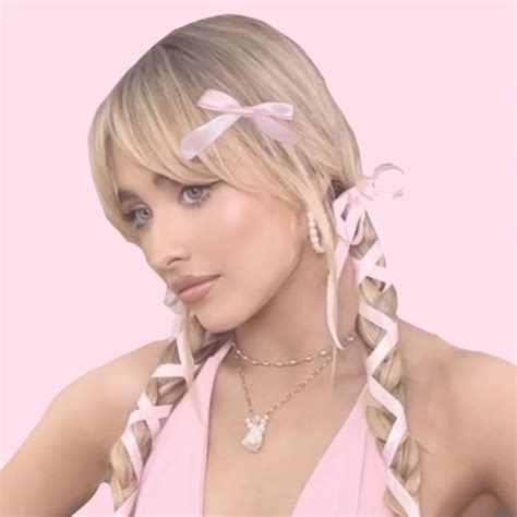 Sabrina carpenter pink coquette ribbon | Sabrina carpenter light pink ...