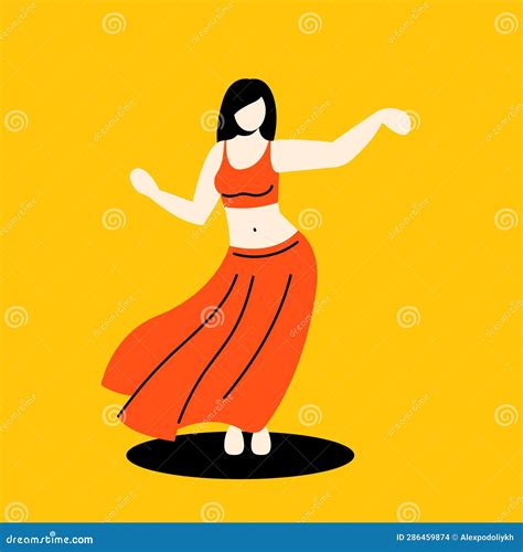 Woman Strip Dance Color Line Icon. Contemporary Dance. Stock Vector