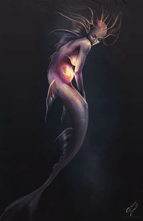 Luke Fitzsimons. Mermaid | Fantasy mermaids, Mythical creatures art ...
