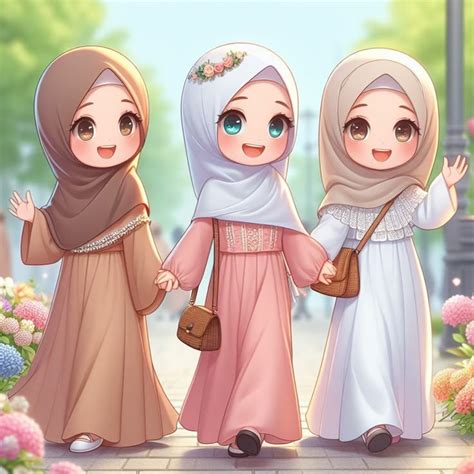 Pinterest | Kartun hijab, Ilustrasi badut, Kartun