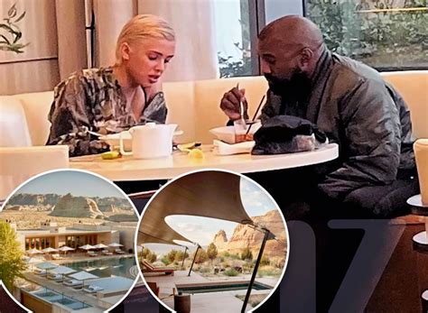 kanye west   wife bianca censori honeymoon  utah resort