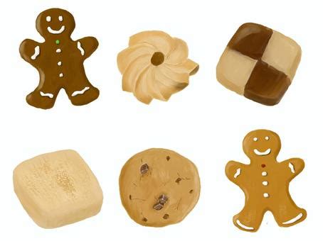 Free Vectors | 6 types of cookies