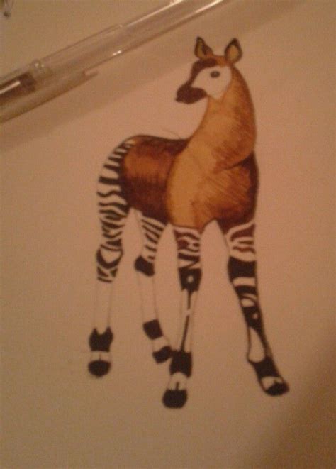 Female okapi with markers | Animal drawings, Tigger, Disney characters