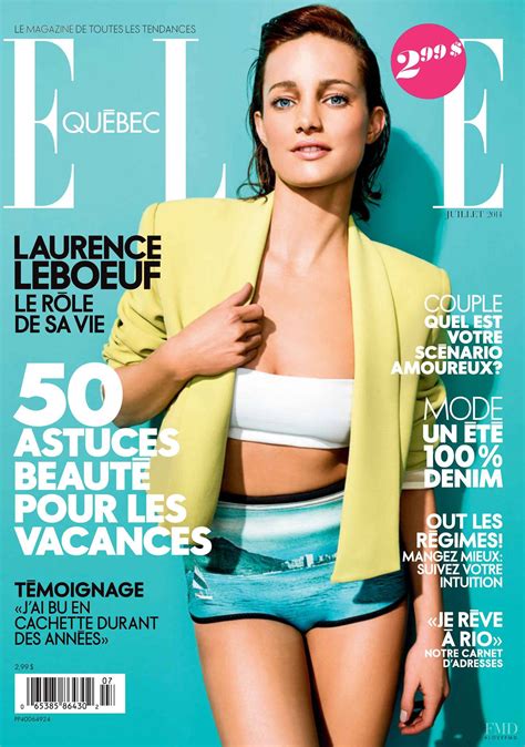 Cover of Elle Quebec with Laurence Leboeuf, July 2014 (ID:30646