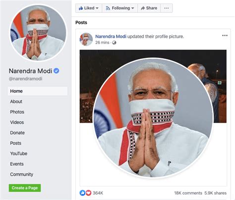 Narendra Modi changes profile picture to create coronavirus awareness