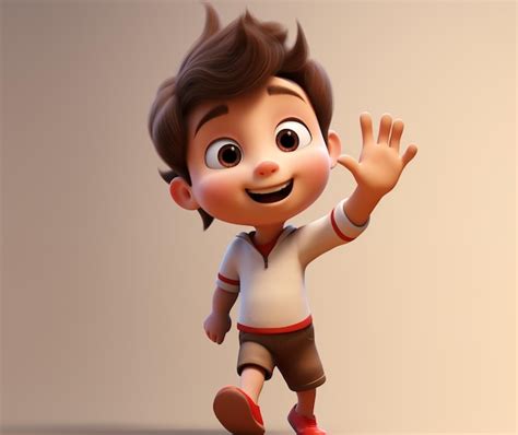 Premium AI Image | a cartoon character waving