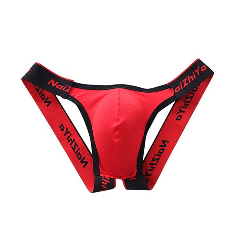 KDDYLITQ G-String for Men Low Rise T-Back Thongs Sexy Solid Pouch