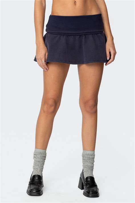 Cher Fold Over Mini Skirt – edikted