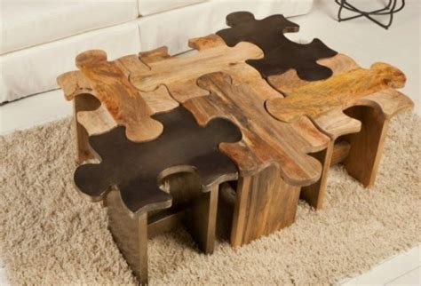 Wooden puzzles, Creative furniture, Puzzle table