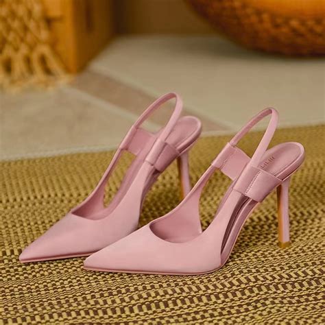 Womens Solid Color Pumps Stiletto Heels Closed Toe Sling Back Sling ...