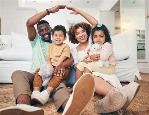 Premium Photo | Family security and insurance with parents and children