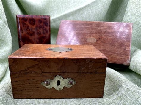 antique  century french wooden boxes  brass catawiki