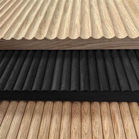 Natural Oak Fluted Wood Panel | Ribbed, Slatted, Fluted Wall Decor ...