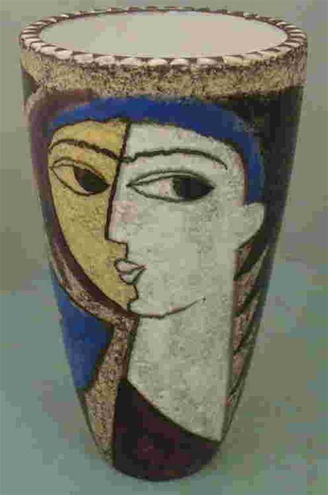 picasso womans face pottery vase sweden